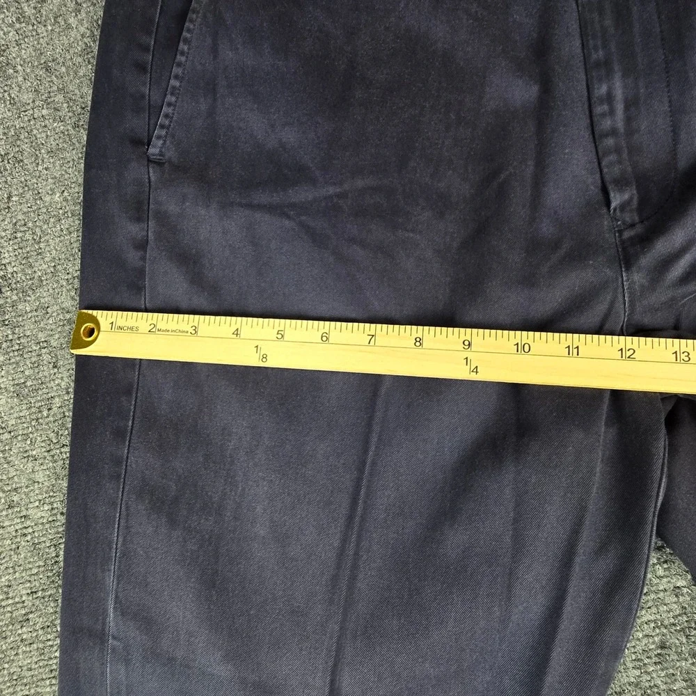 Hart Schaffner Marx Mens 36x30 Navy Blue Pima Cotton Flat Front Chino Pants